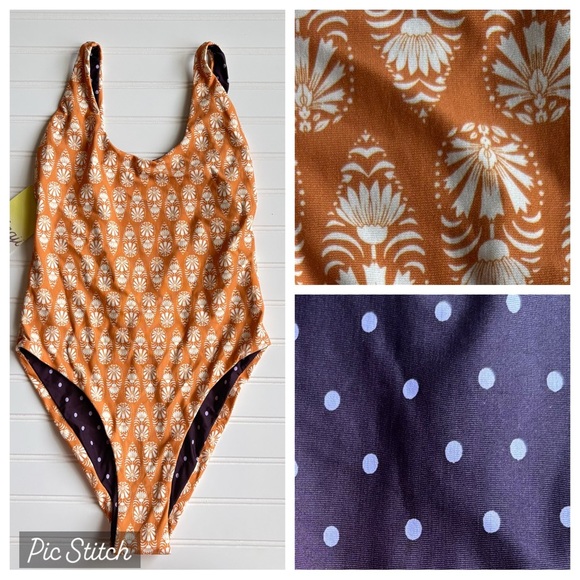 Maaji | Women's Boho Cheeky One Piece Bathing Suit Size Large NWT Beach Pool - Picture 1 of 9